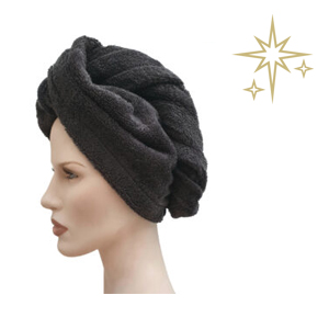 Haarhanddoek antraciet-kerst