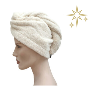 Haarhanddoek ecru-kerst